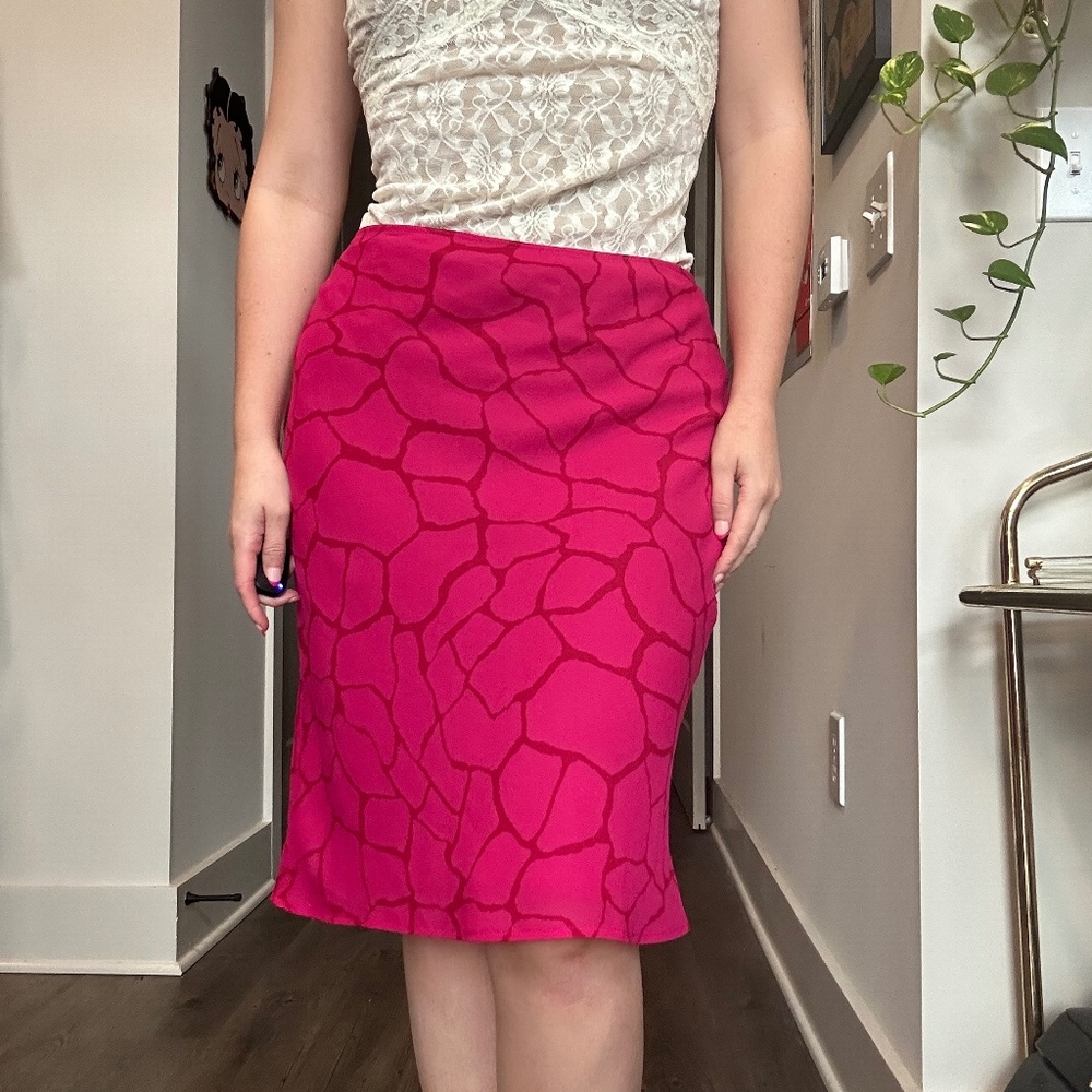 💖 Y2k Pink Express Midi Skirt 💖 Size S